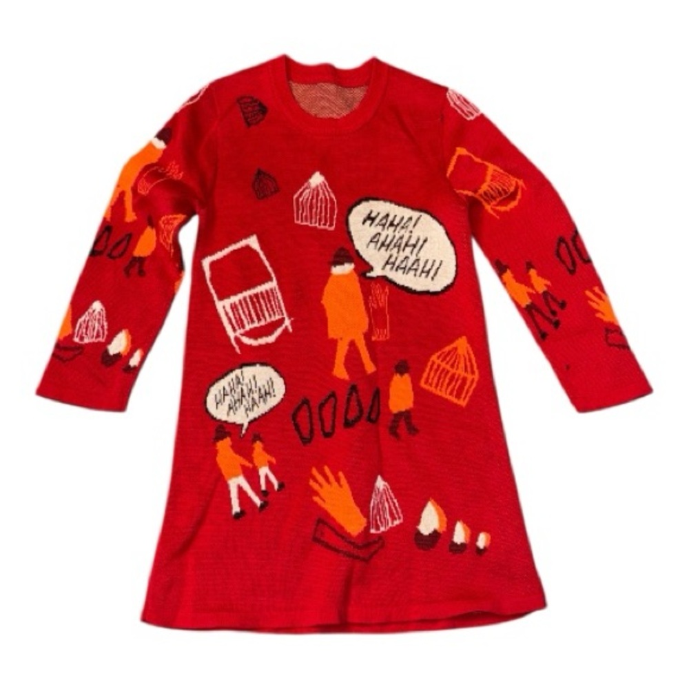 jnby by JNBY red knit cotton dress